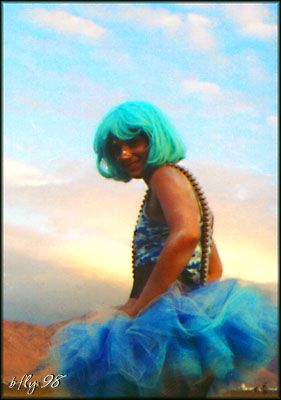 GIrl in blue tutu