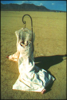 Wedding dress on the playa