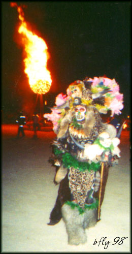 Questing Bear waiting for the Man to Burn