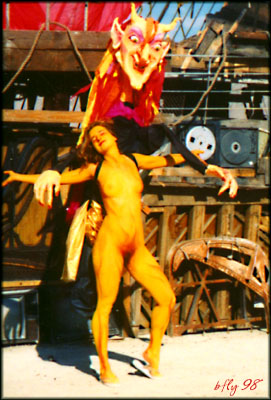That's a puppet on my back, not a monkey.