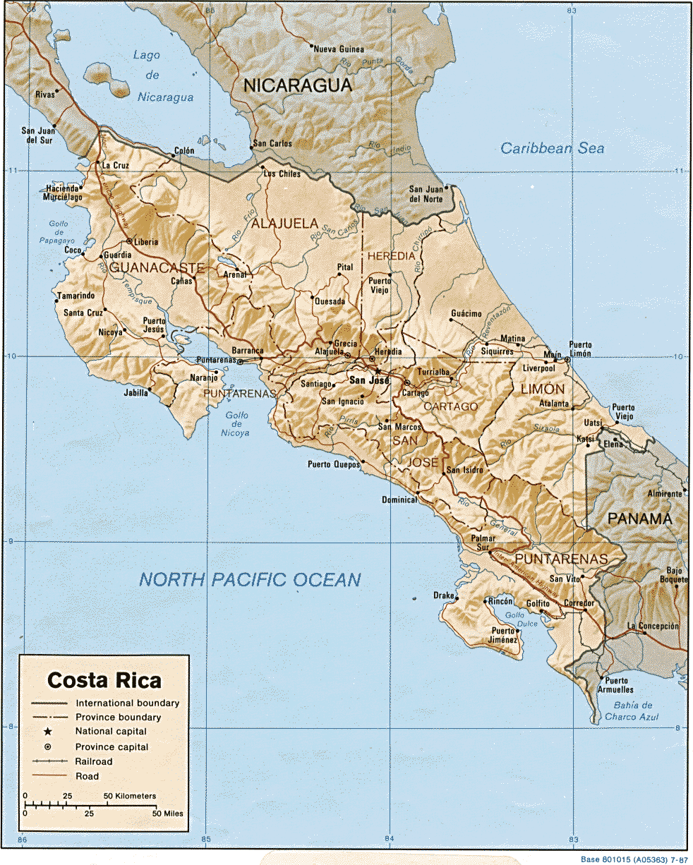 Map of Costa Rica