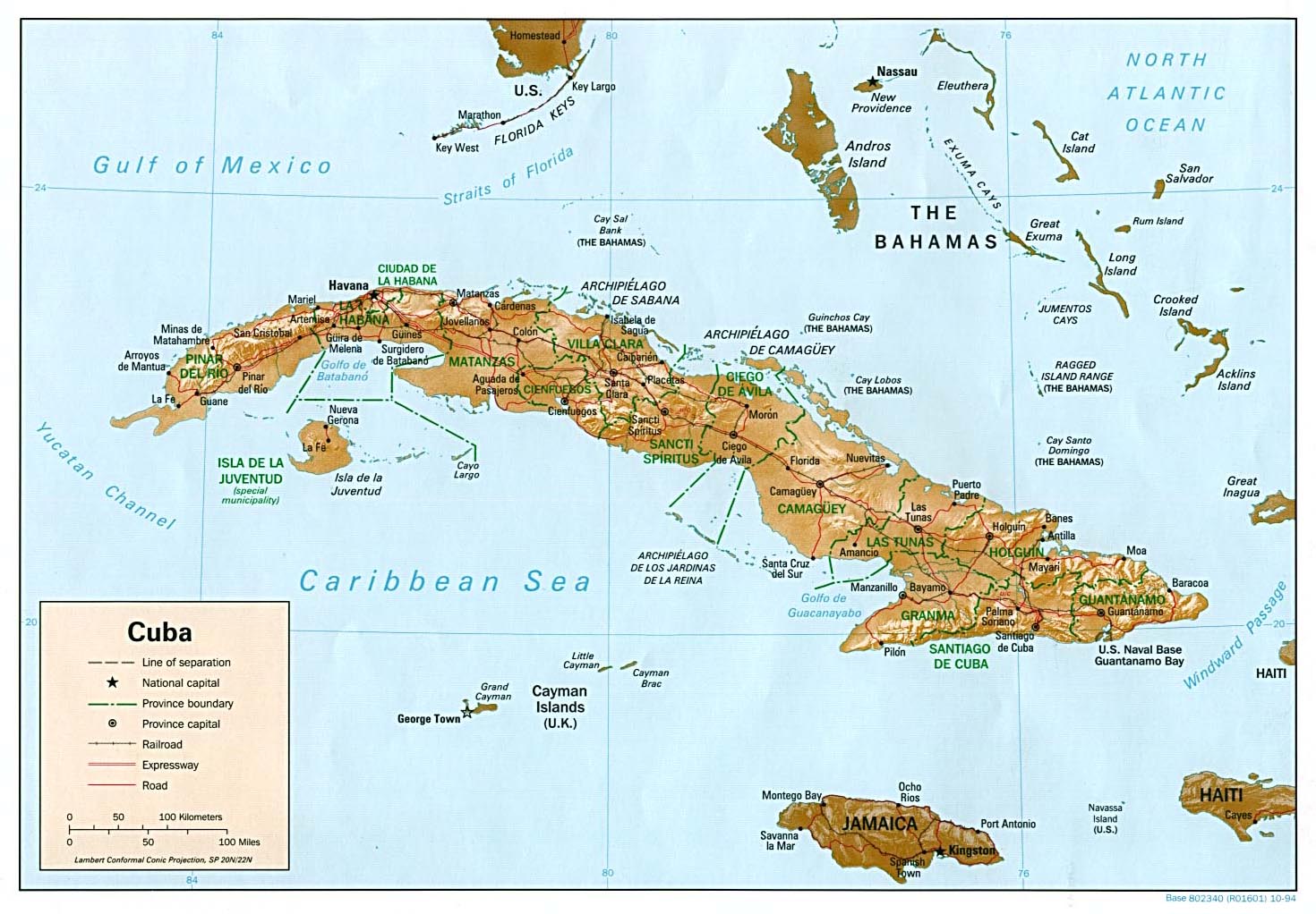 Map of Cuba