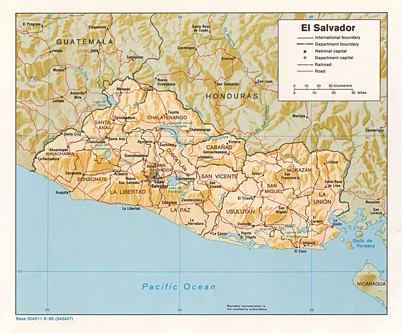 Map of El Salvador