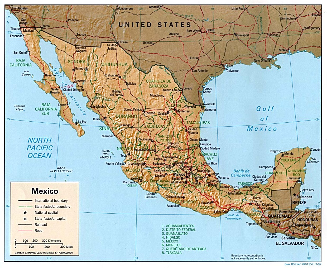 MAP OF MEXICO